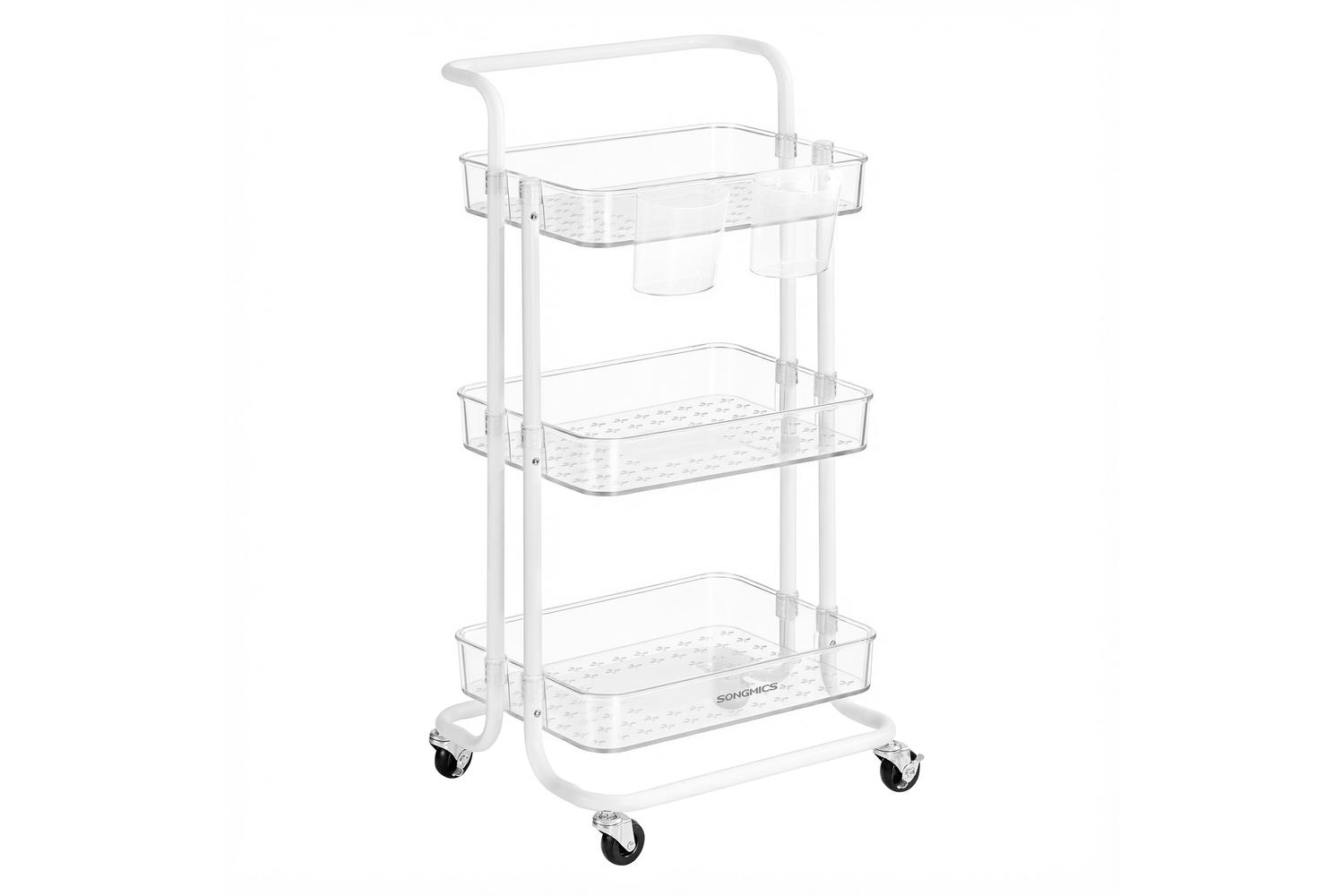 Songmics Storage Cart | Trolley | Plastic And Steel | 3 Tier