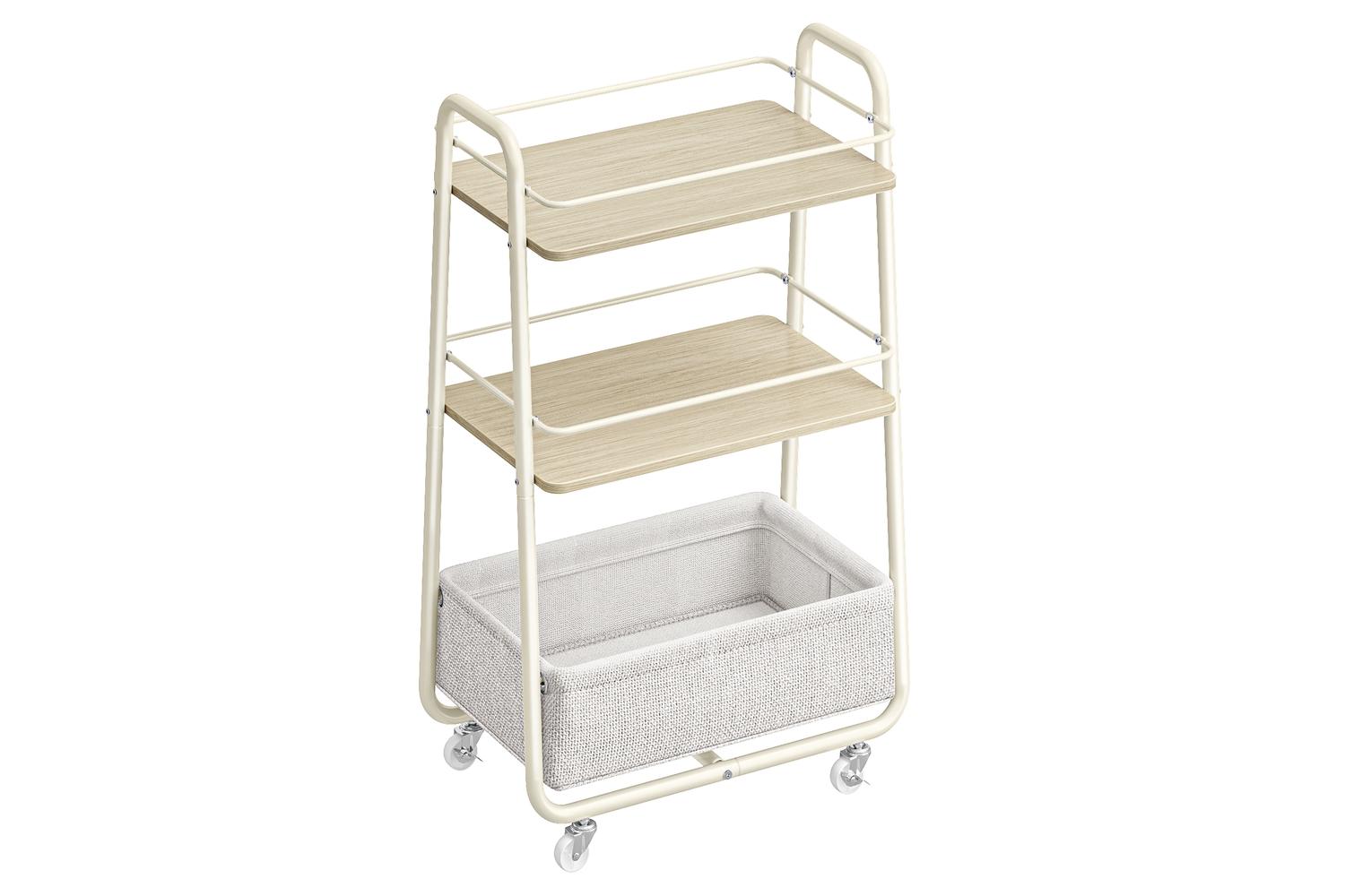 Vasagle Storage Cart | Trolley | Fabric & Steel | 3-tier
