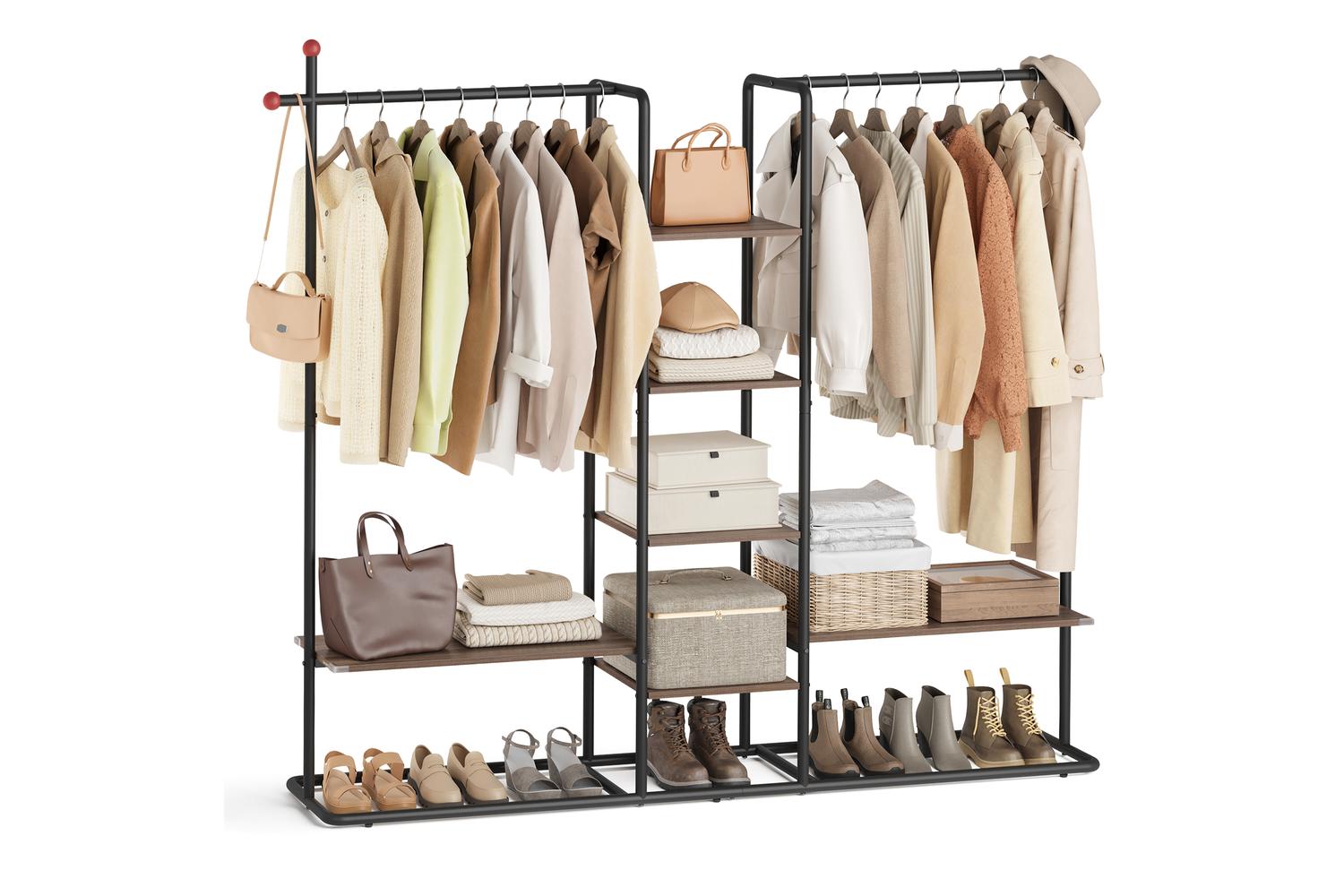 Songmics Home Open Wardrobe | Clothes Storage | Steel & Particleboard | 33.8 X 163.6 X 175.3 Cm