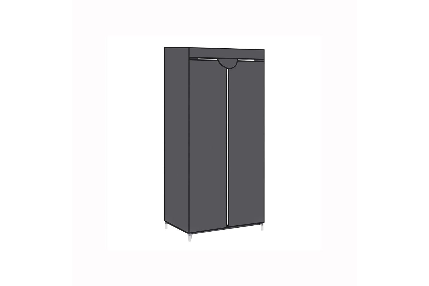 Songmics Wardrobe | Fabric Clothes Storage | Grey | 75 X 45 X 160 Cm