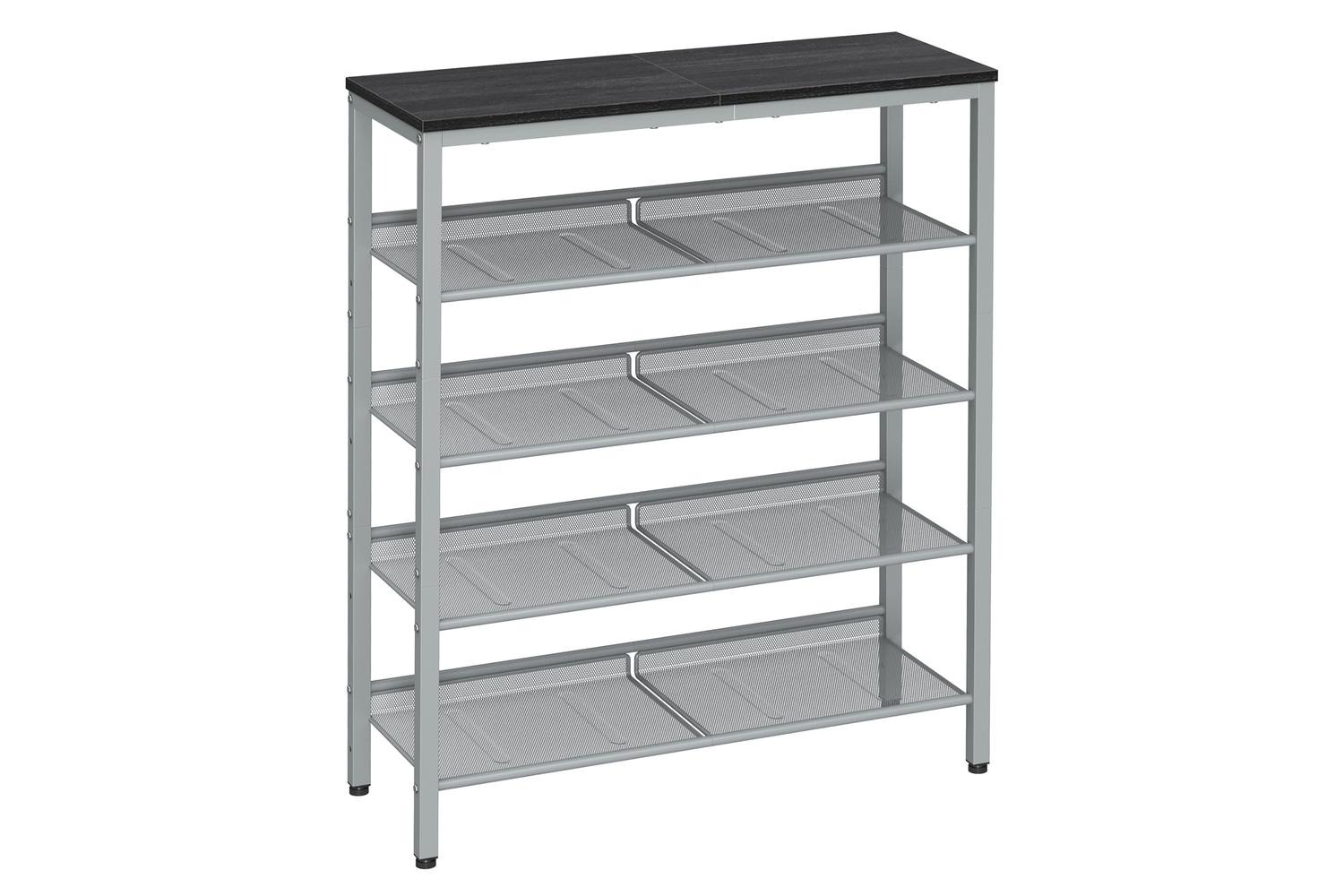 Vasagle Shoe Rack | Shoe Storage Unit | Particleboard And Steel | 5 Tier