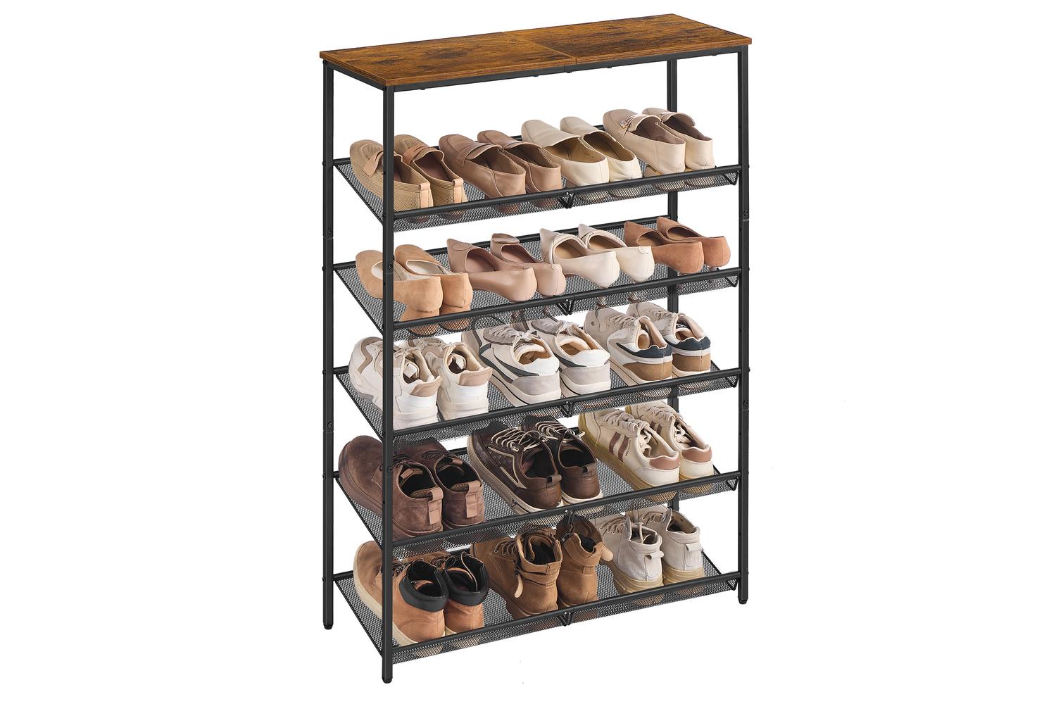 Vasagle Shoe Rack | Shoe Storage Rack | Particleboard And Steel | 6 Shelves
