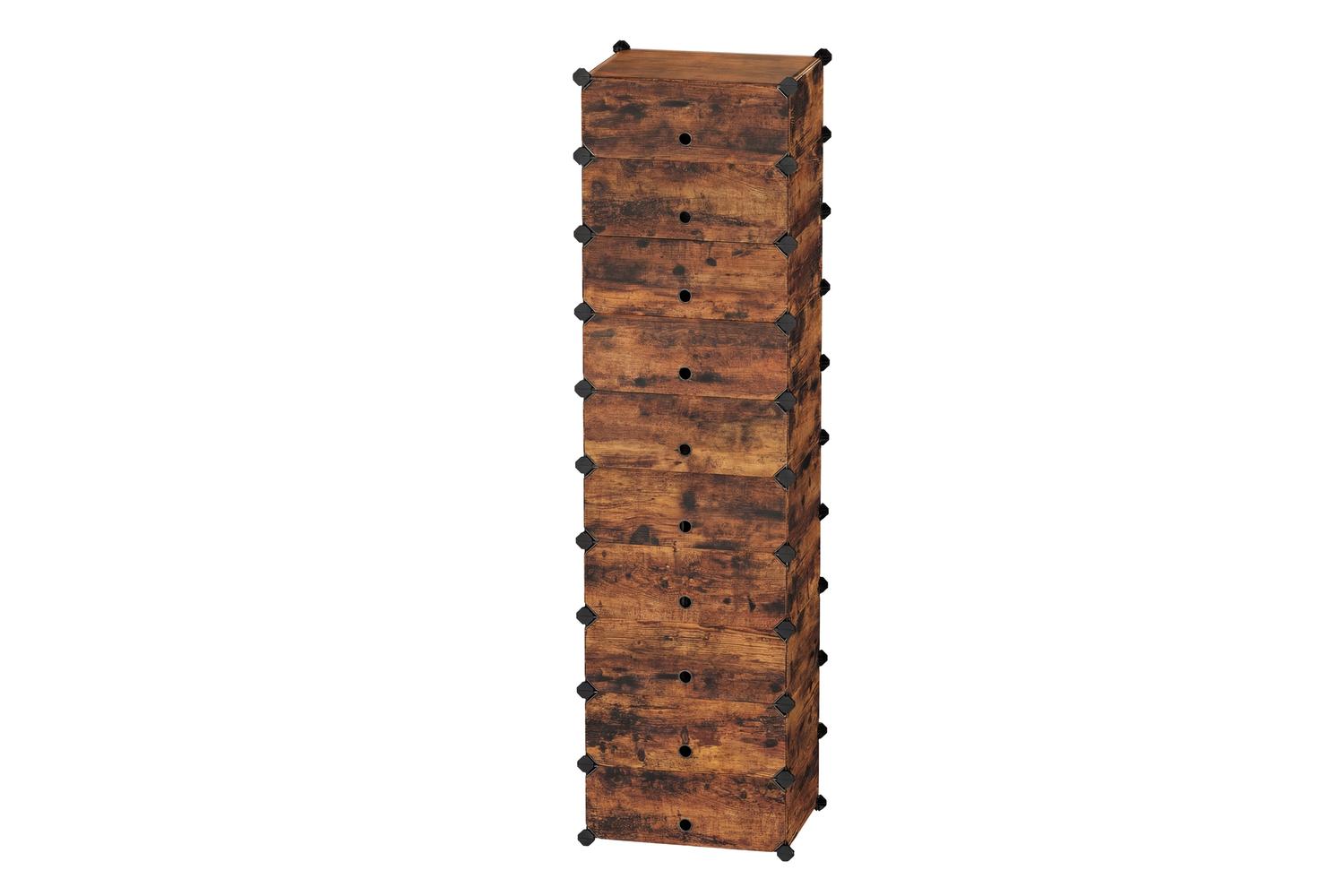 Songmics Shoe Rack | Shoe Storage Unit | Pp Plastic & Metal | 10 Compartment