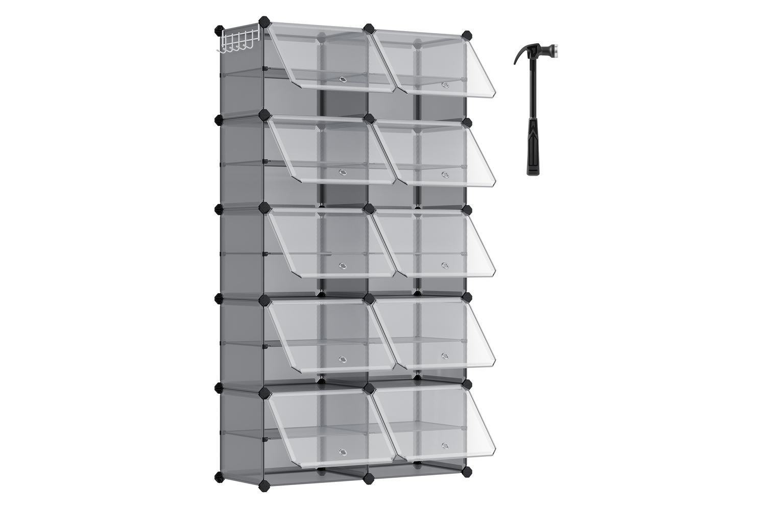 Songmics Shoe Rack | Shoe Storage Cabinet | Plastic & Steel | Large