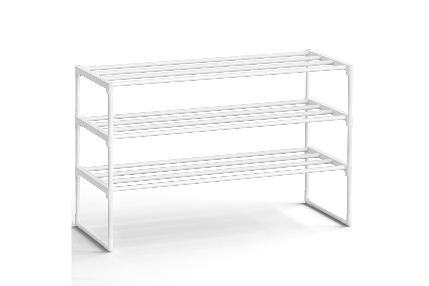 Songmics Shoe Rack | Shoe Organiser | Metal & Plastic | 3-tier