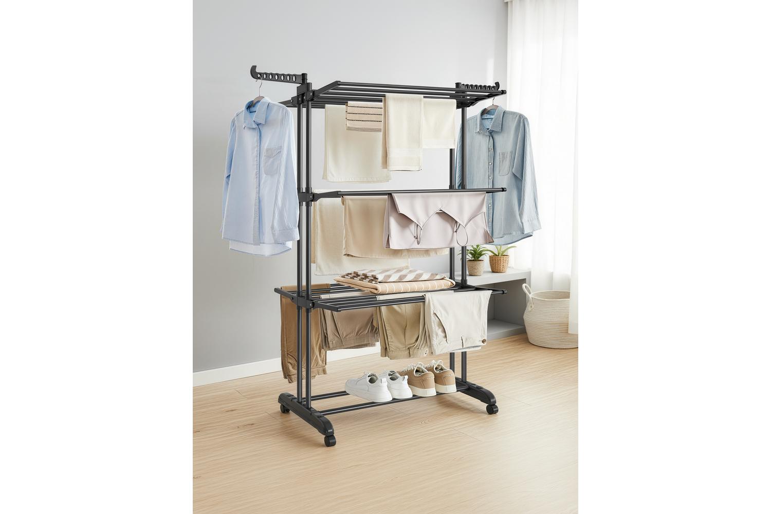 Songmics Clothes Drying Rack | Clothes Airer | Stainless Steel | Large