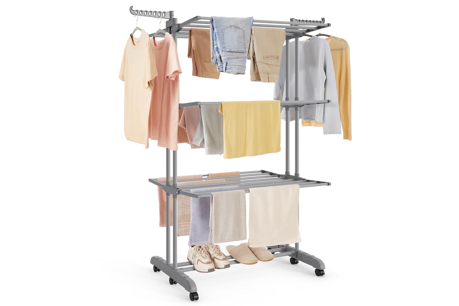 Songmics Clothes Drying Rack | Clothes Airer | Stainless Steel | Large