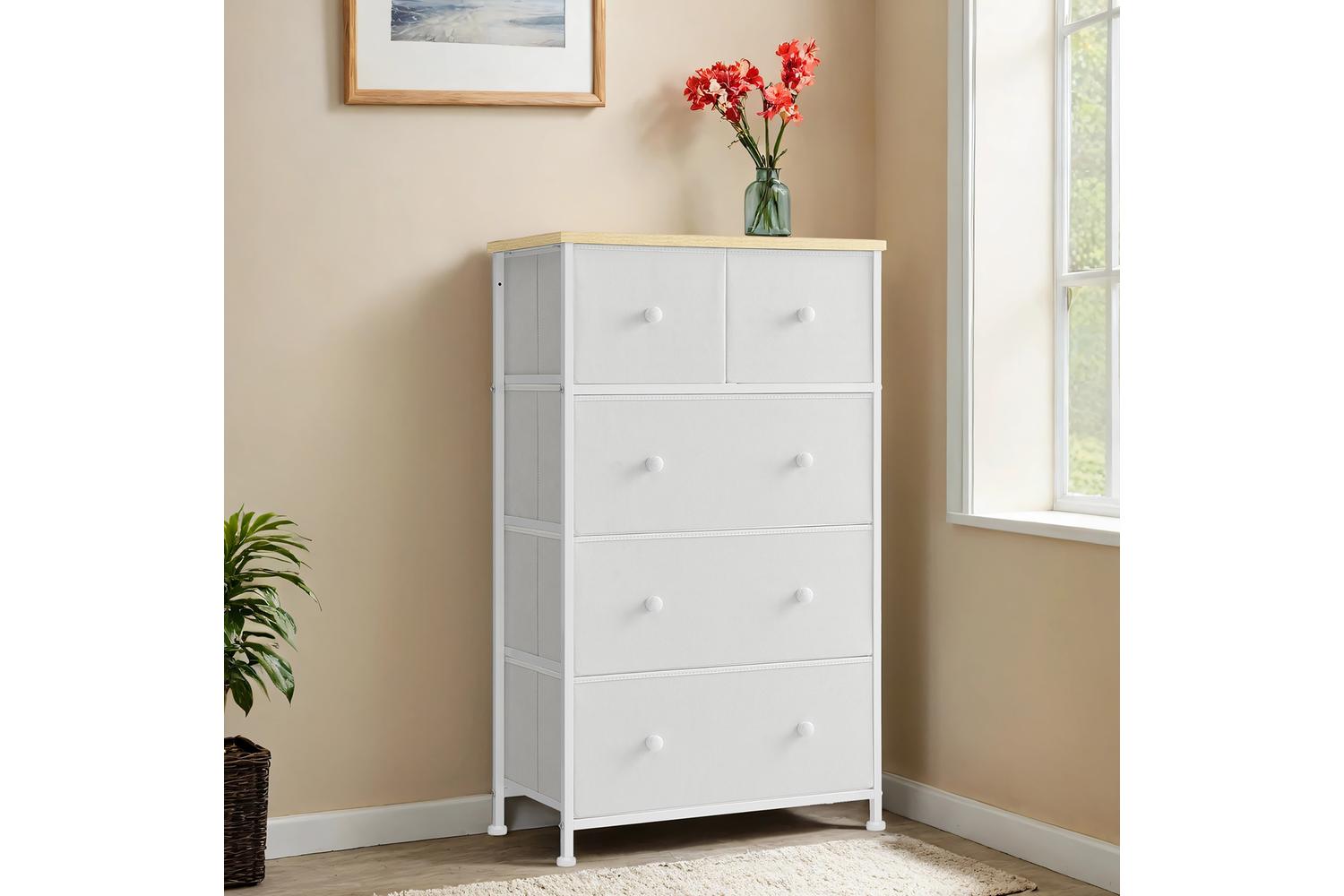 Songmics Drawer Dresser | Chest Of Drawers | Fabric And Wood | 5 Drawer