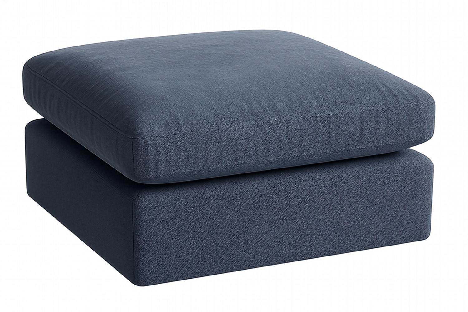 Simo Footstool | Fabric | Navy
