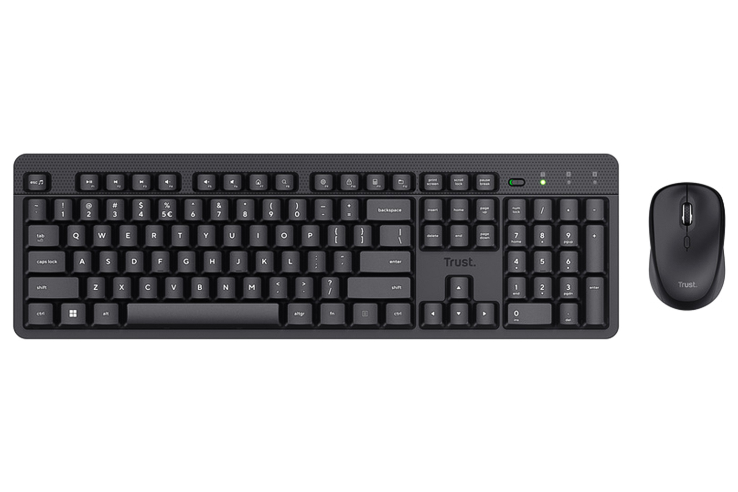 Trust Ody II Silent Wireless Keyboard & Mouse Set | Balck