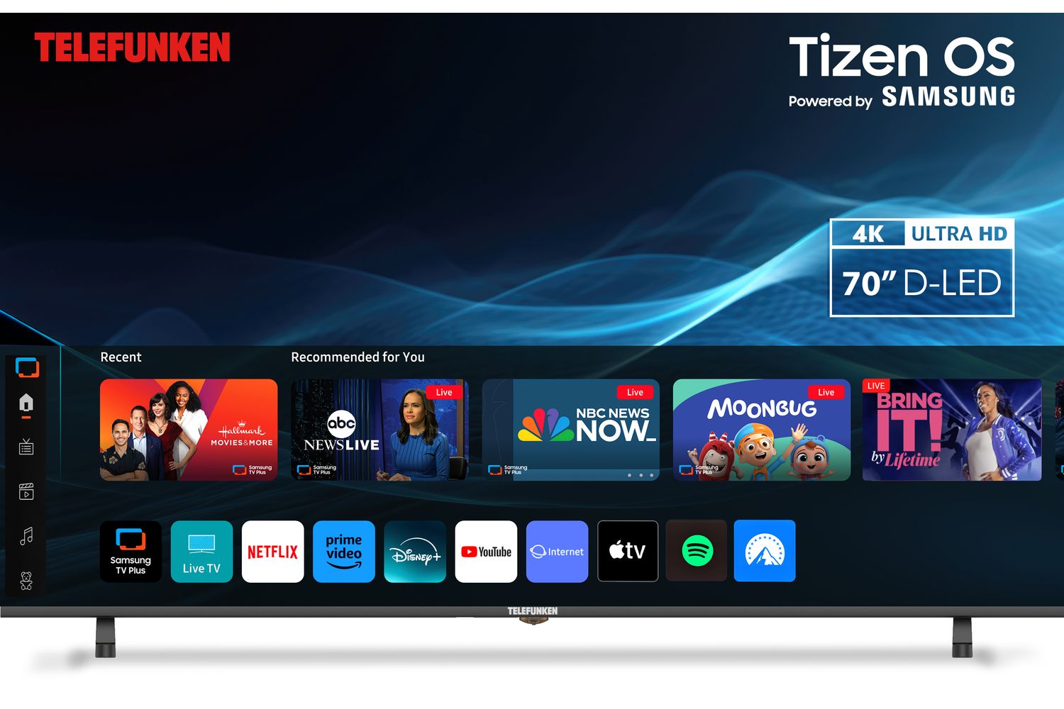 Telefunken 70 Dled 4k Tizen Os Smart Tv