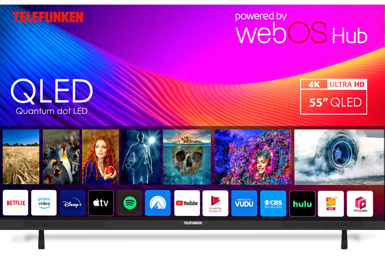 Telefunken 55 Qled 4k Soundbar Webos Smart Tv