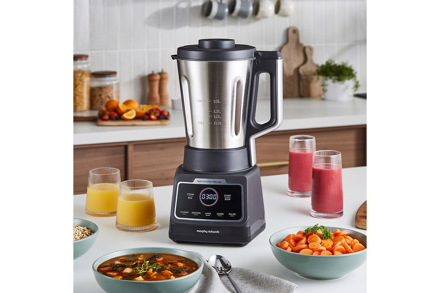 Morphy Richards 1.5L MixFlex Multifunction 6-in-1 Blender and Soup Maker | 403066
