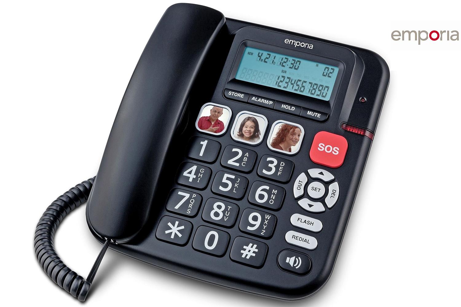 Emporia Big Button Corded Amplified Phone | Black | KFT20