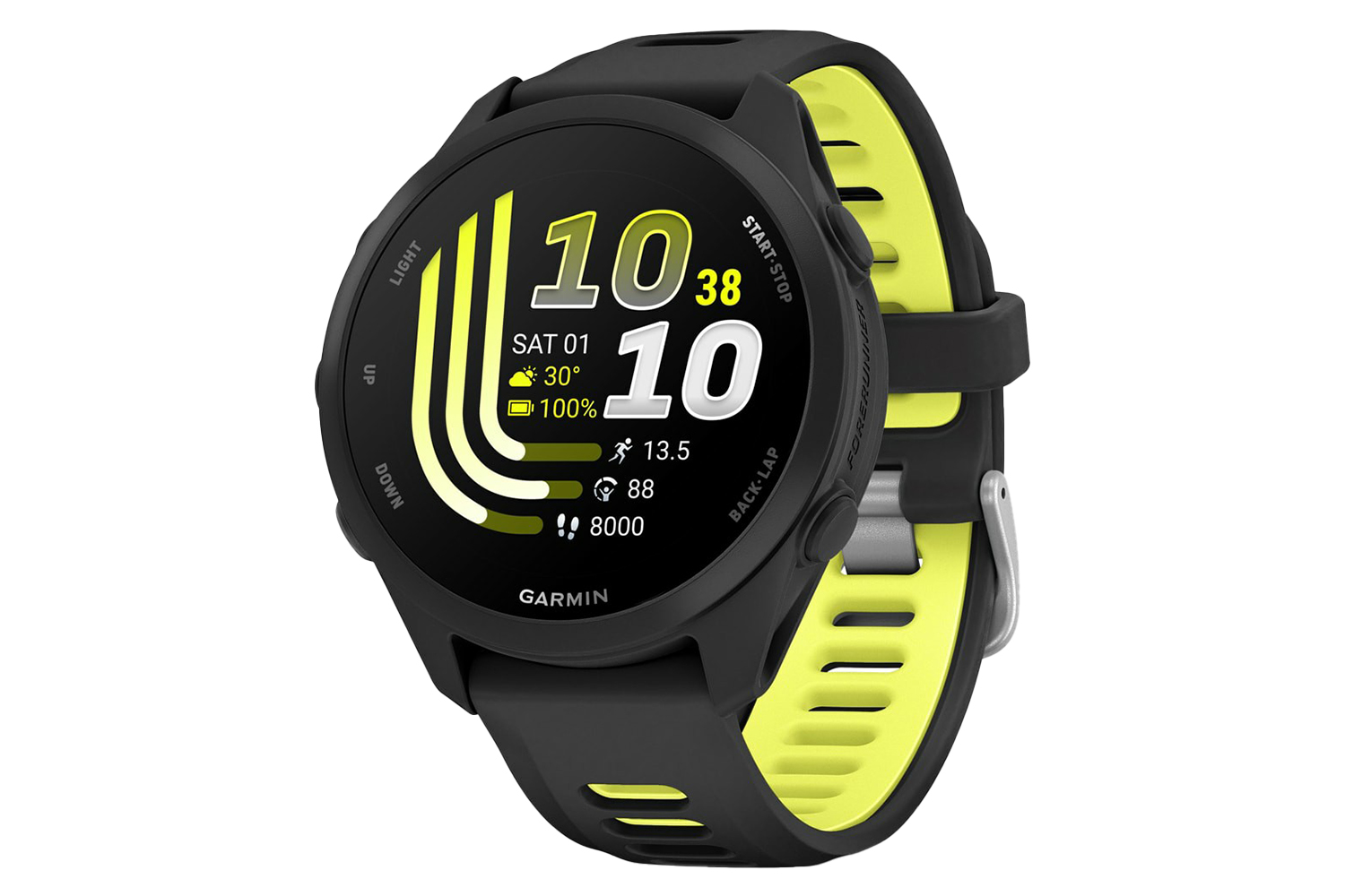Garmin Forerunner 170 Music | 42.6 mm | Black/Amp Yellow Band