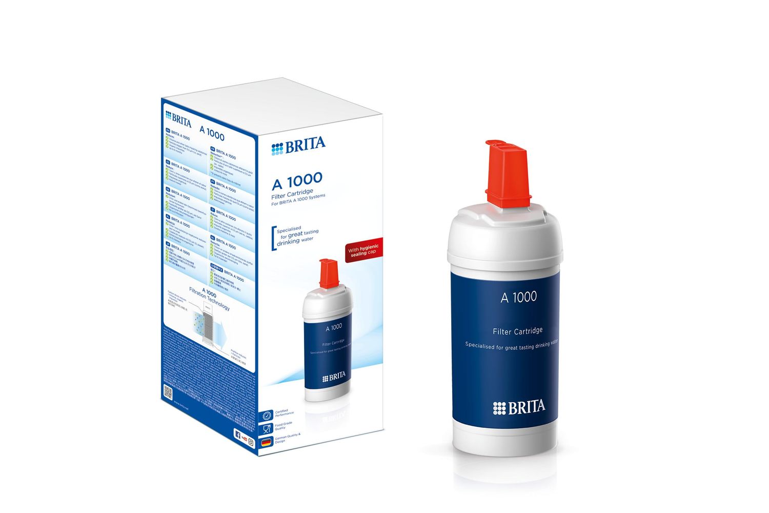 Brita A1000 On Line Active Cartridge | Water Filter Cartridge | For 3-way Taps