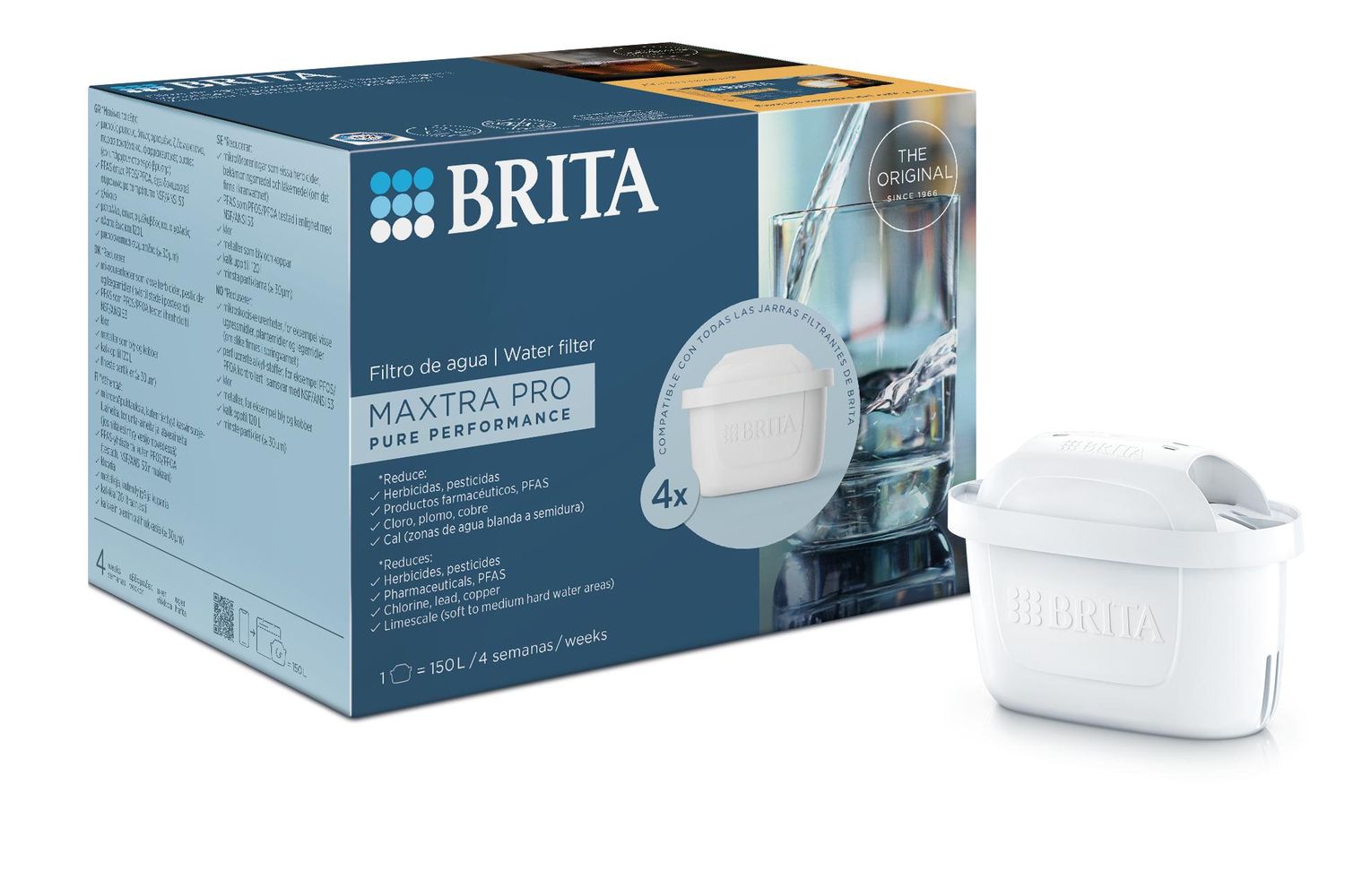 Brita Maxtra Pro Pure Performance | Water Filter Cartridges | 4 Pack