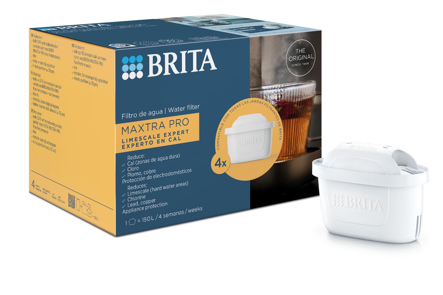 Brita Maxtra Pro Limescale Expert | Water Filter Cartridges | 4 Pack