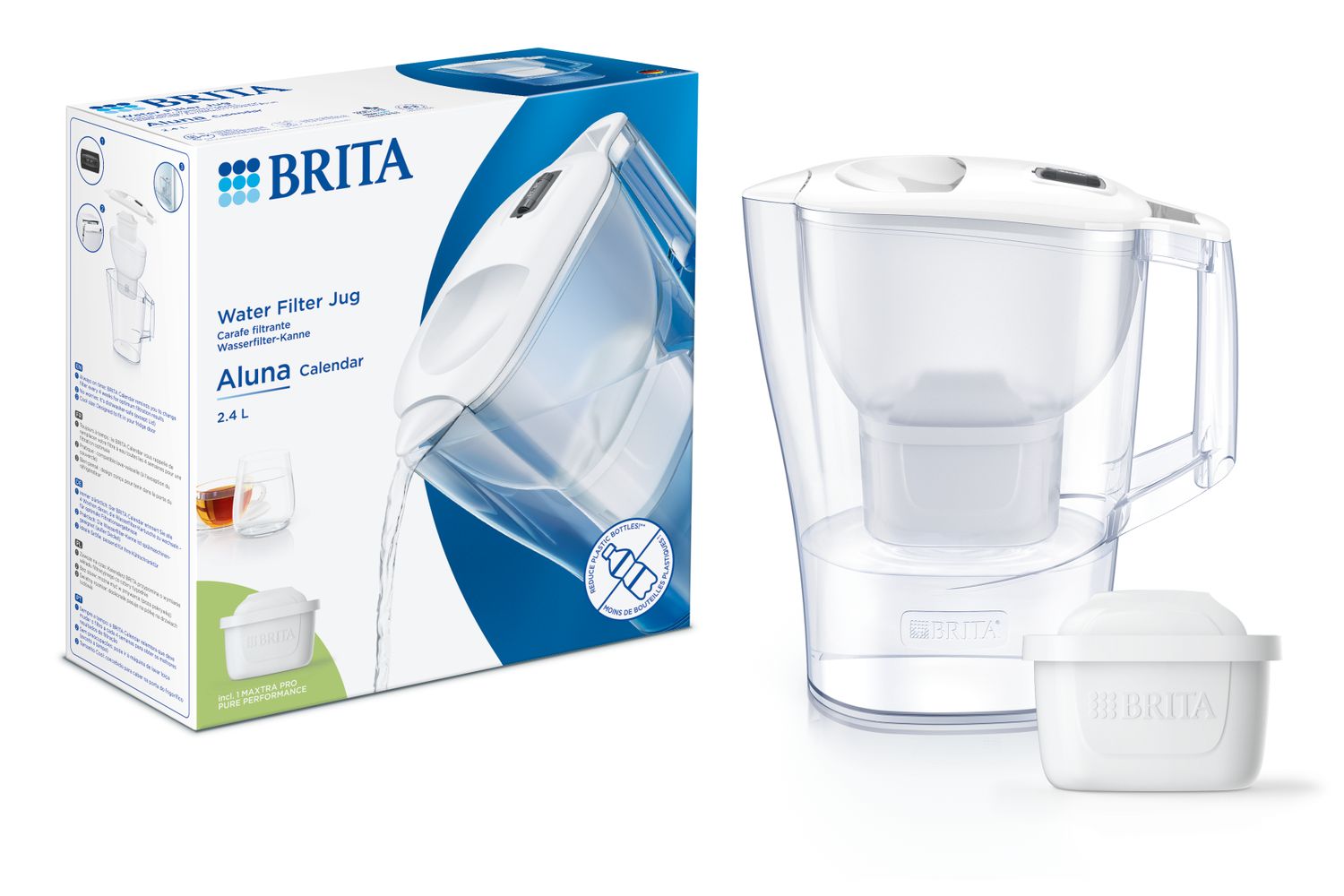 Brita Aluna Maxtra Pro White | Water Filter Jug | Plastic | 2.4 Litre