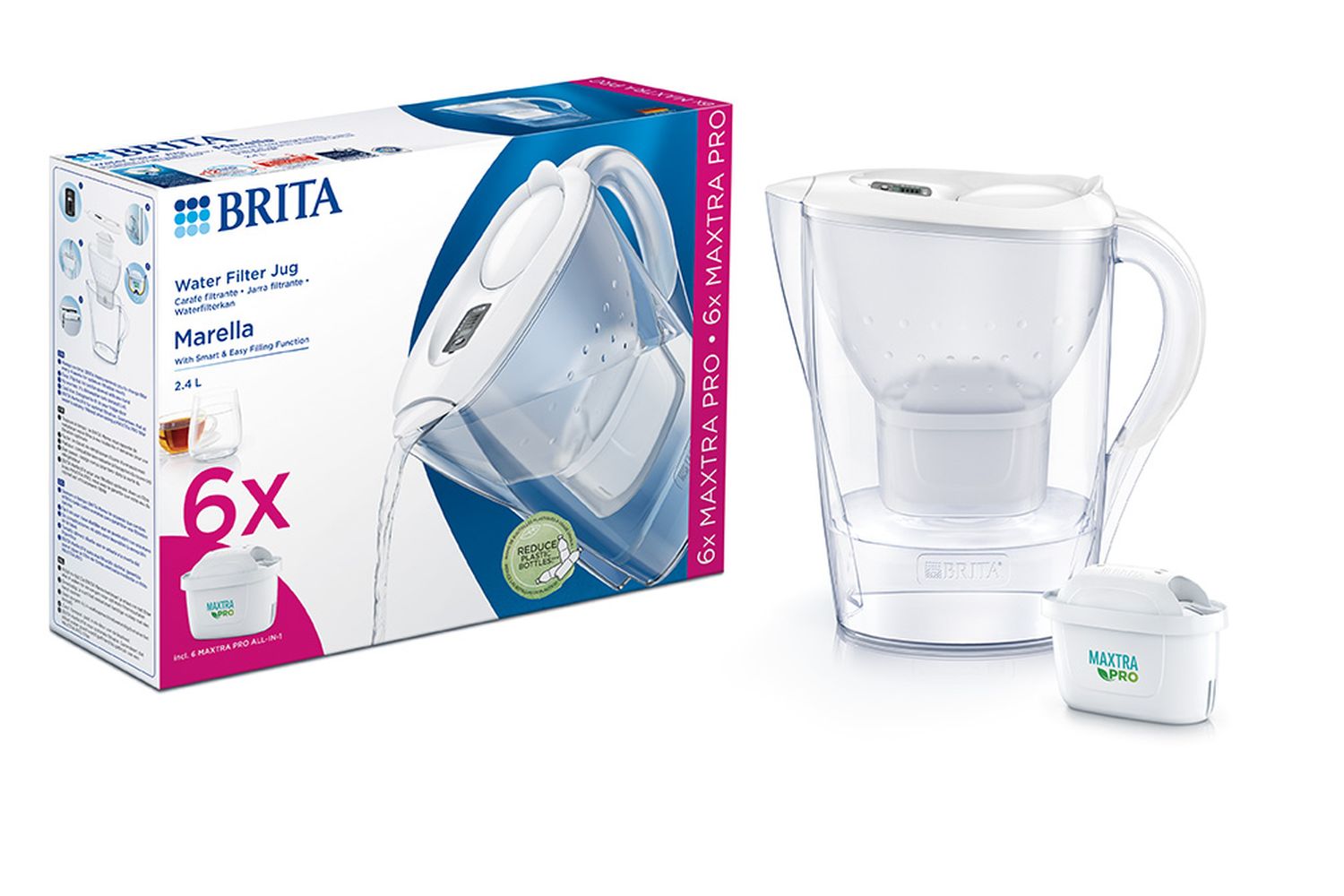Brita Marella Water Filter Jug | White | 2.4 Litre