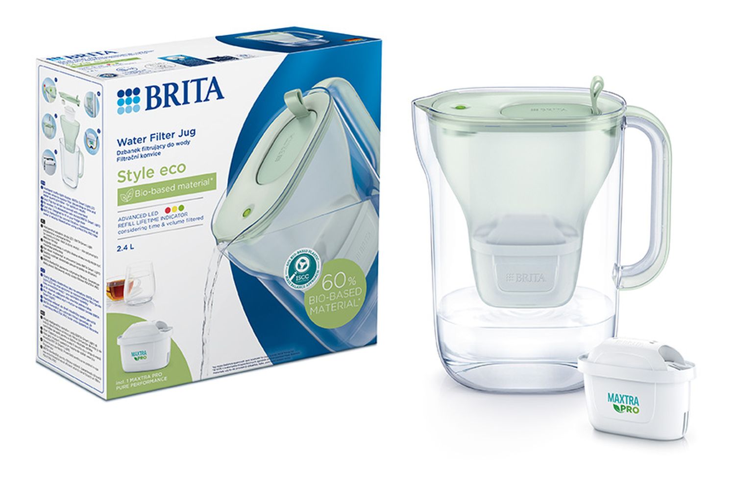Brita Style Eco Powder Green Max Pro 24 | Water Filter Jug
