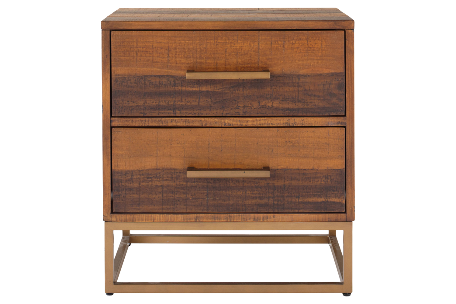 Retreat Bedside Locker | 2 Drawer | Walnut Effect