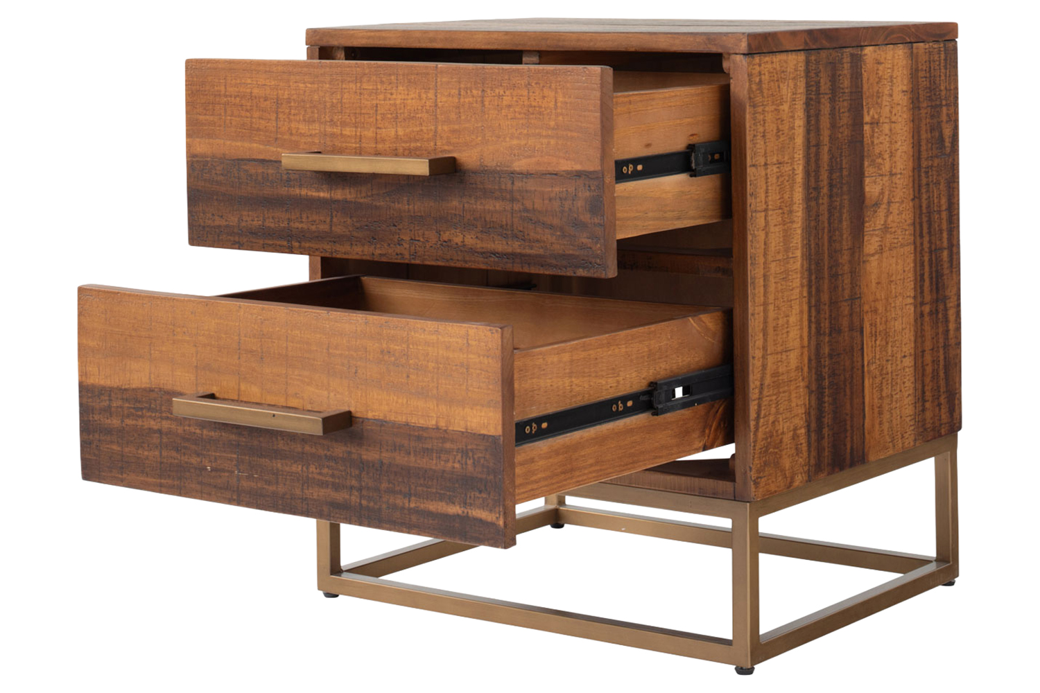 Retreat Bedside Locker | 2 Drawer | Walnut Effect