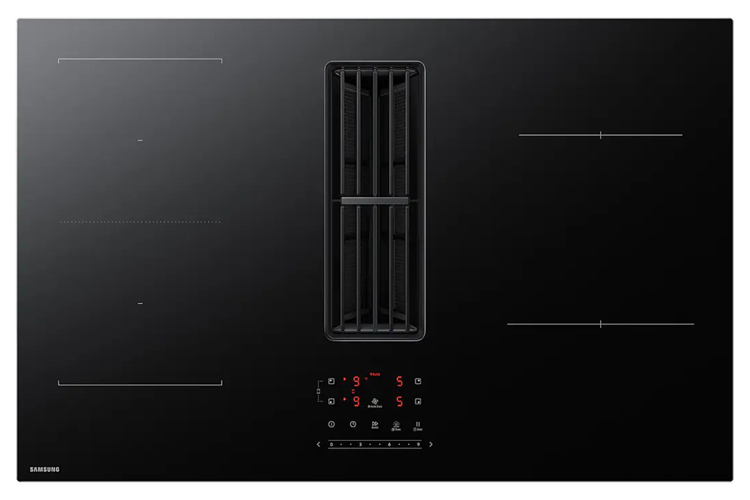 Samsung 80cm Built-in Vented Induction Hob with Hood | CC90H84PADUR