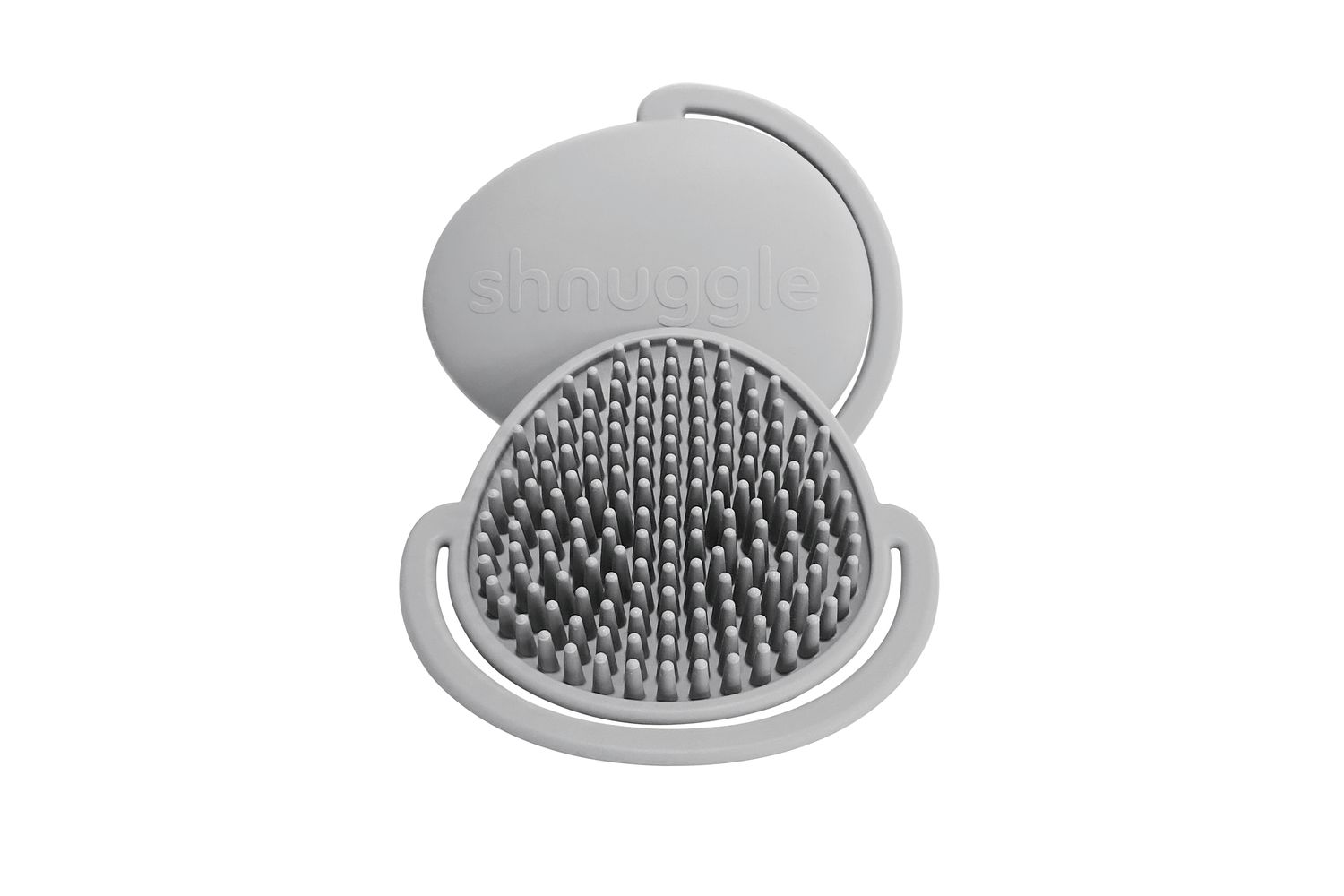 Shnuggle Silicon Baby Bath Brush | Cradle Cap Brush | Gentle Massage Brush | Grey