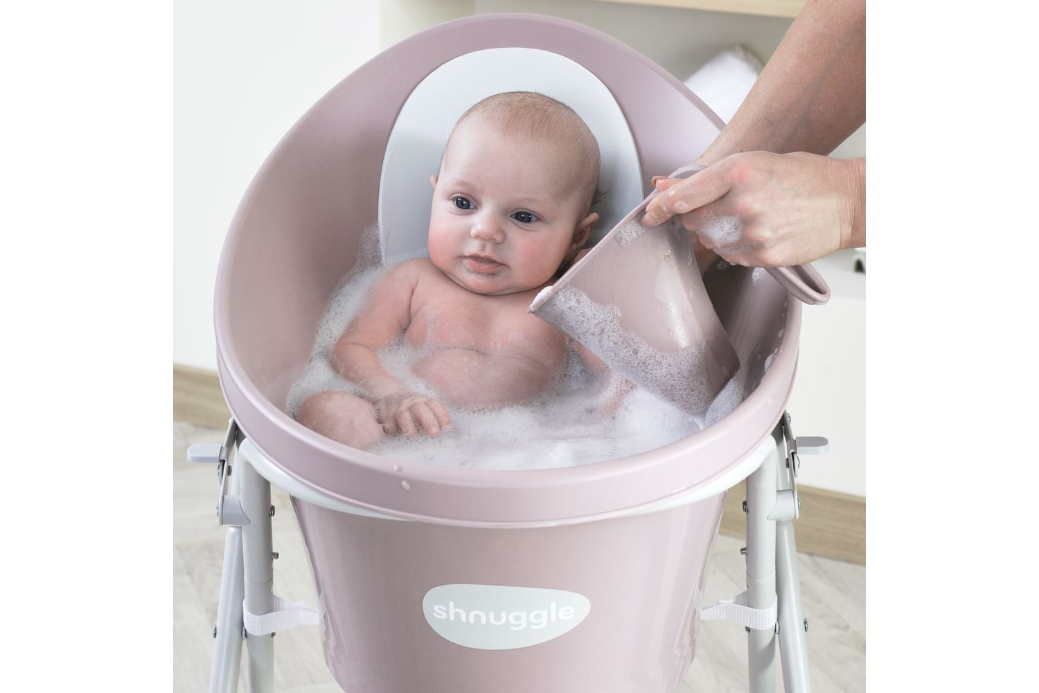 Shnuggle Washy Bath Jug | Baby Bath Rinse Cup | Bpa-free | Blossom