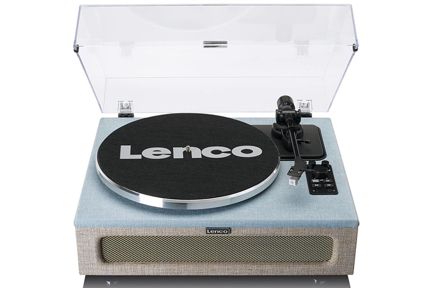 Lenco Ls-440 Turntable | Built-in Speakers | Fabric | Blue-taupe