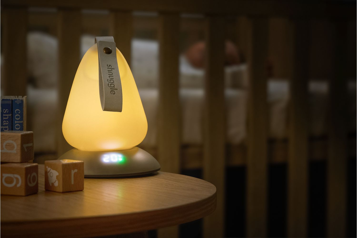 Shnuggle Moonlight Plus Nightlight | Digital Room Temperature Display | Taupe