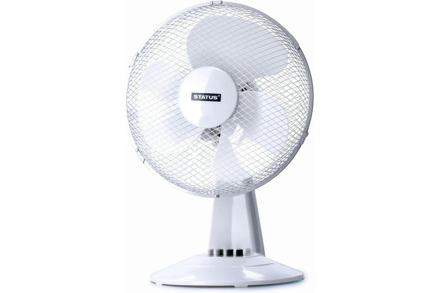 Status 12 Desk Fan | Desk Fan | Metal Blades | 12 Inch
