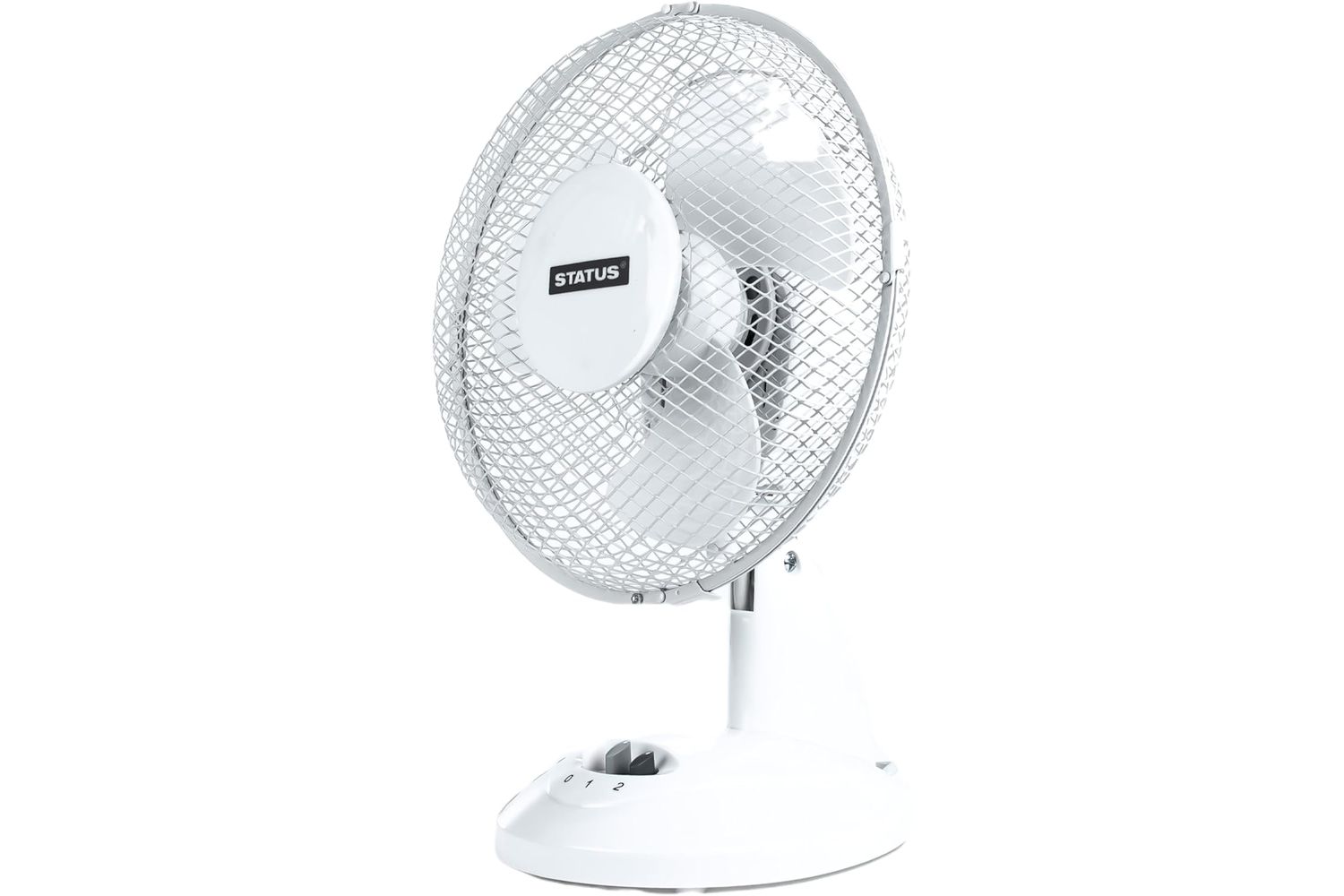 Status 9 White Desk Fan | Desk Fan | White | 9 Inch