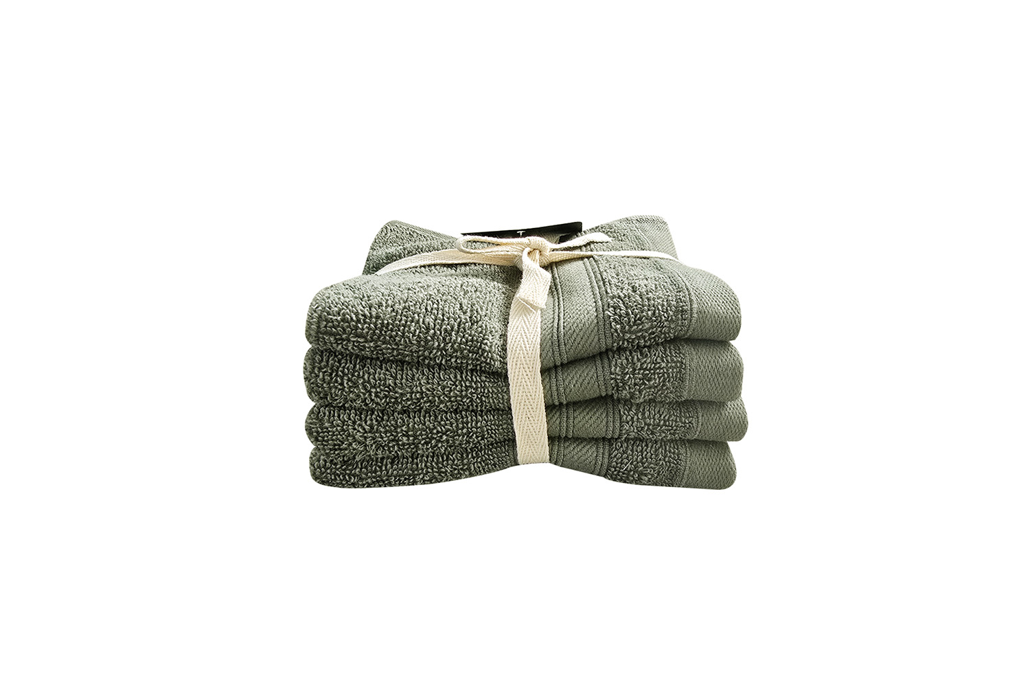 Cotton Terry Face Towel | 4 Pack | Khaki