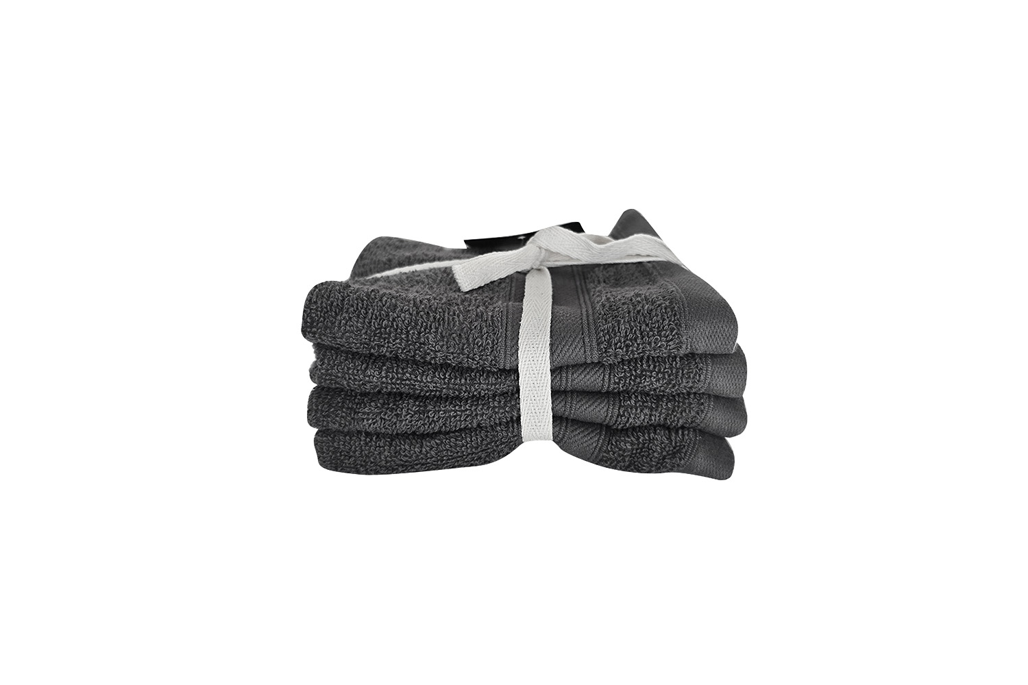 Cotton Terry Face Towel | 4 Pack | Grey