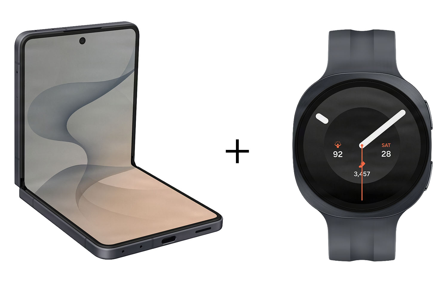 Samsung Galaxy Z Flip8 | 12GB | 256GB | Graphite & Galaxy Watch9 | BT | 40mm | Graphite Bundle