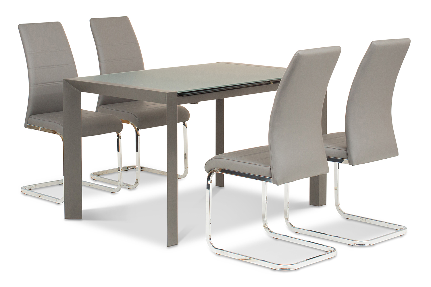 Slide 5 Piece Dining Set Dawson Chairs Grey