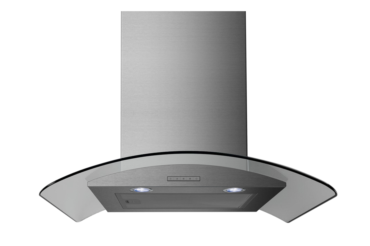 Belling 60cm Curved Glass Chimney Hood | CHIM604GSTA