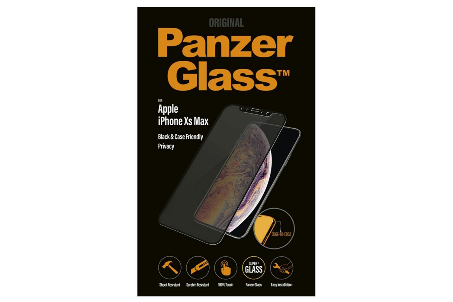 PanzerGlass iPhone XS Max Screen Protector | Black