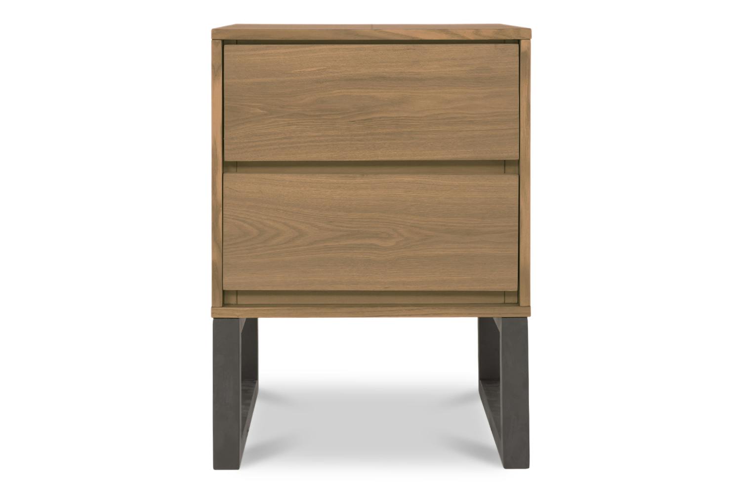 Alexis Bedside Table | 2 Drawer | Ash & Charcoal