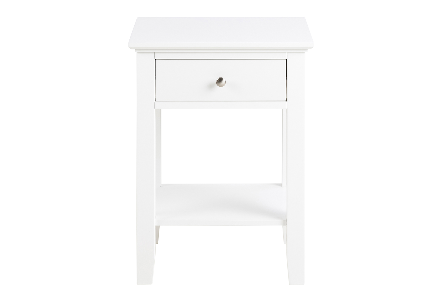 white bedside dresser