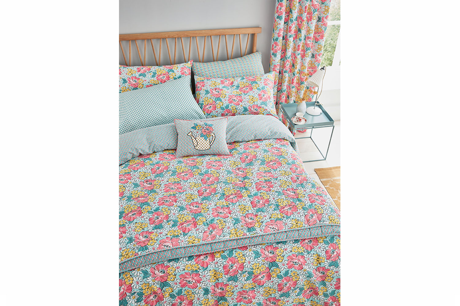 Helena Springfield Maryjane Single Duvet Cover Set Duck Egg