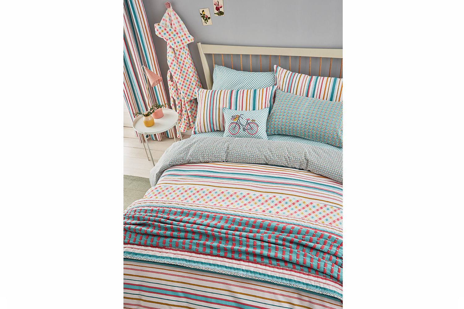 Helena Springfield Trixie Single Duvet Cover Set Duck Egg Ireland