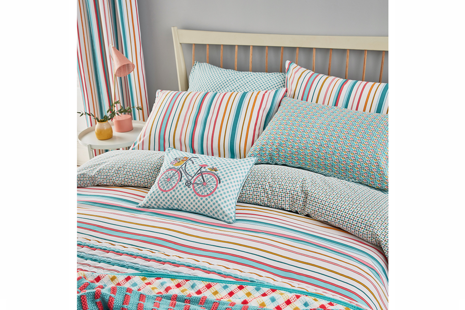 Helena Springfield Trixie Double Duvet Cover Set Duck Egg Ireland