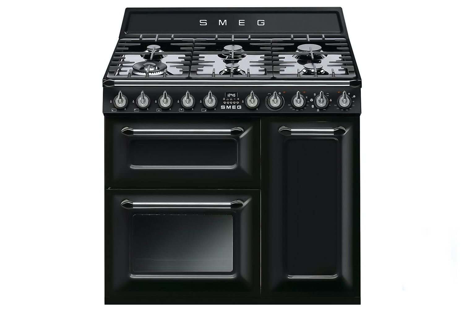 Smeg 90cm Dual Fuel Range Cooker | TR93BL | Black