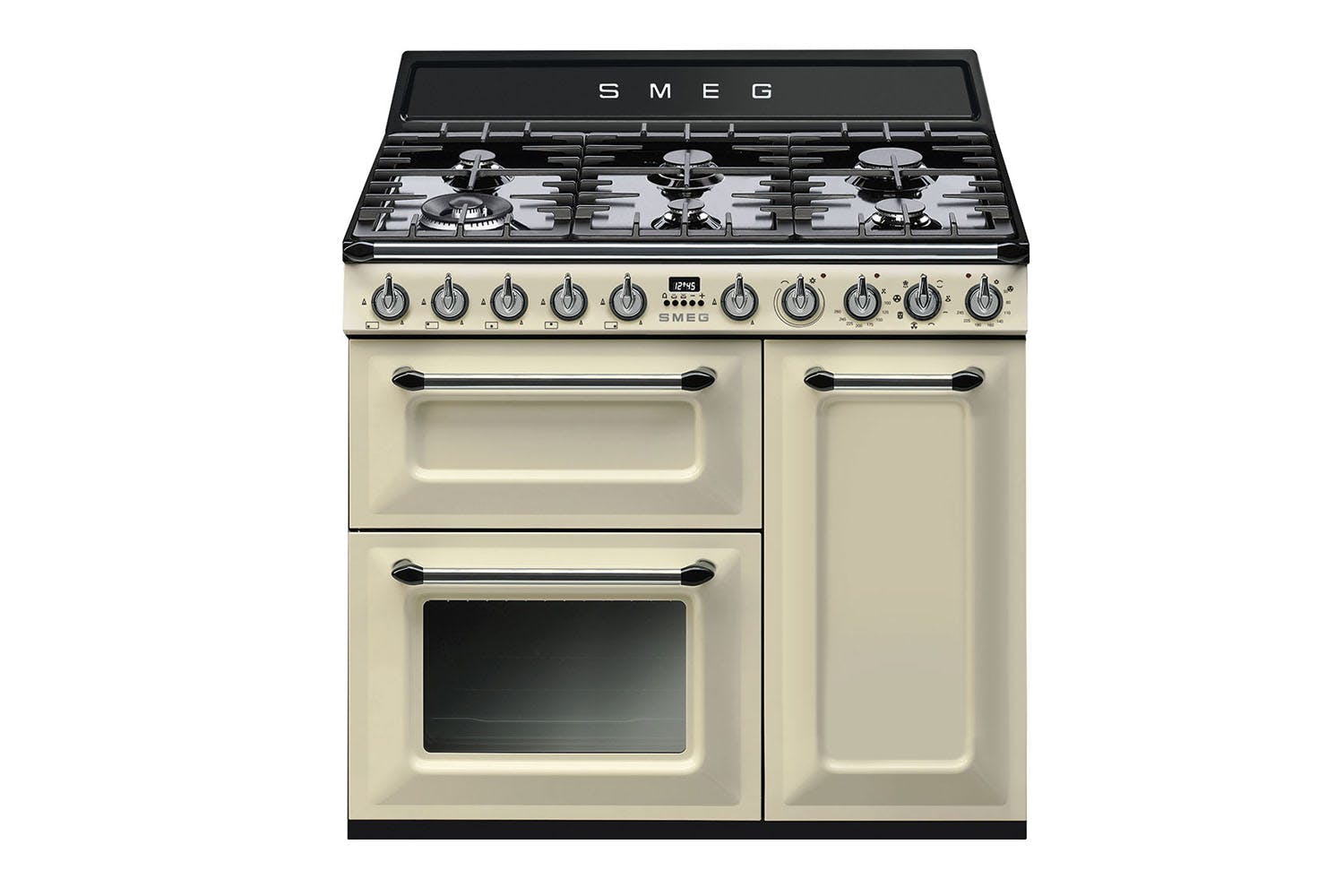 Smeg 90cm Dual Fuel Range Cooker | TR93P | Cream
