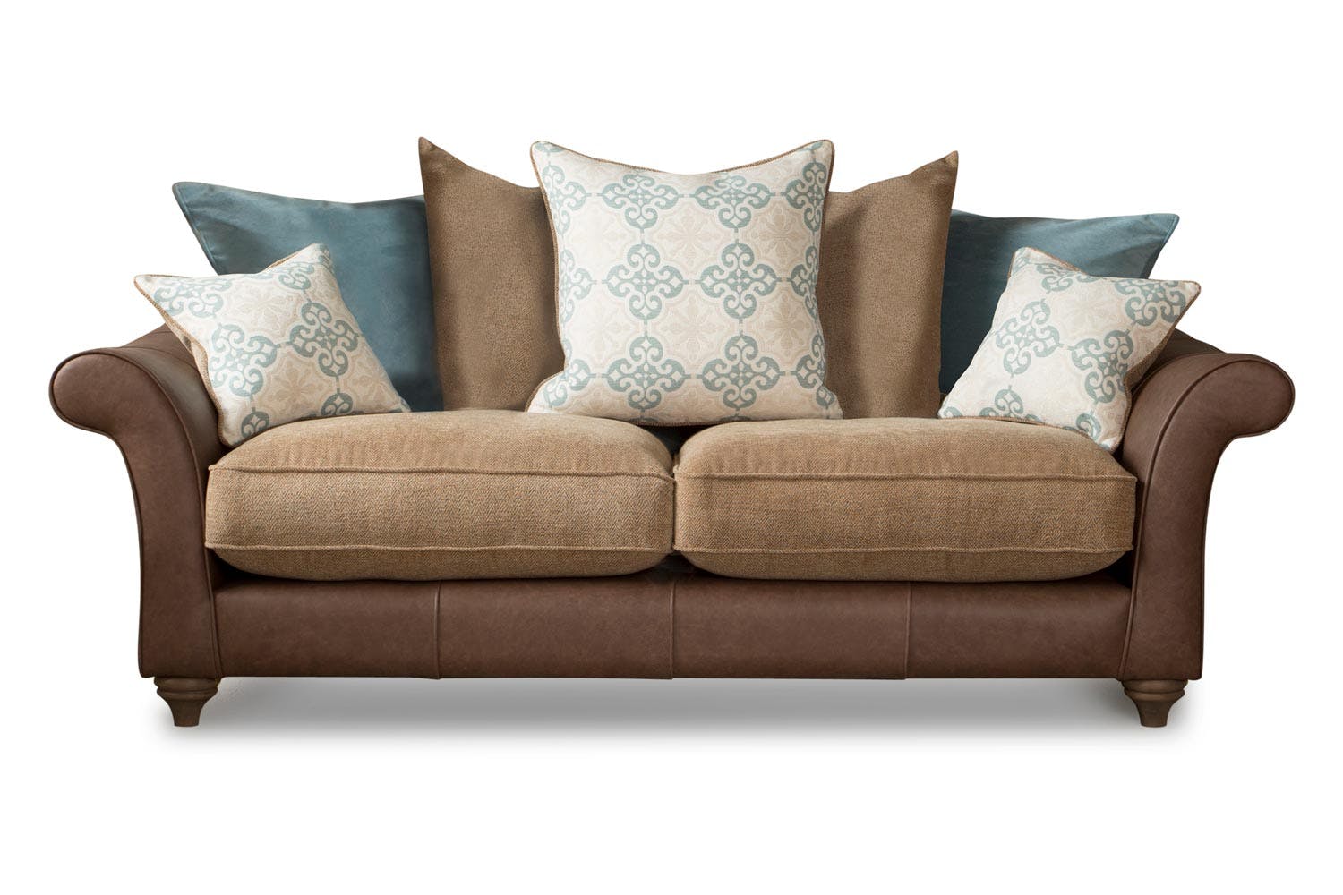 Lloyd 3 Seater Scatter Back Heritage Sofa Angus Gold Lunga Blue