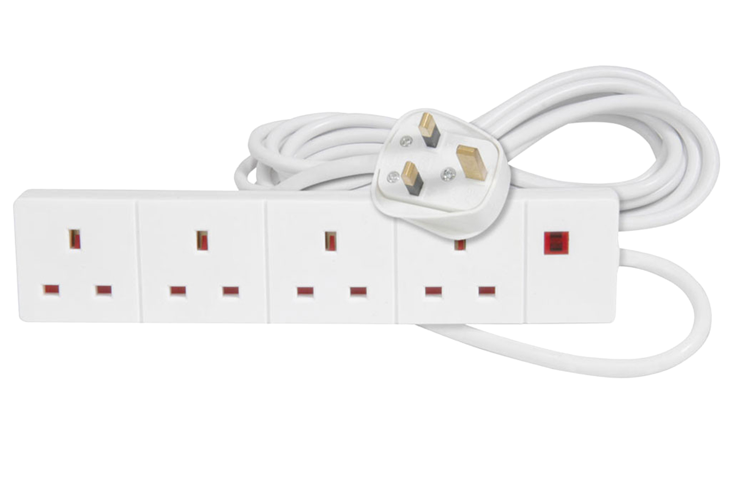 Value Range 4 Way 2m Extension Lead