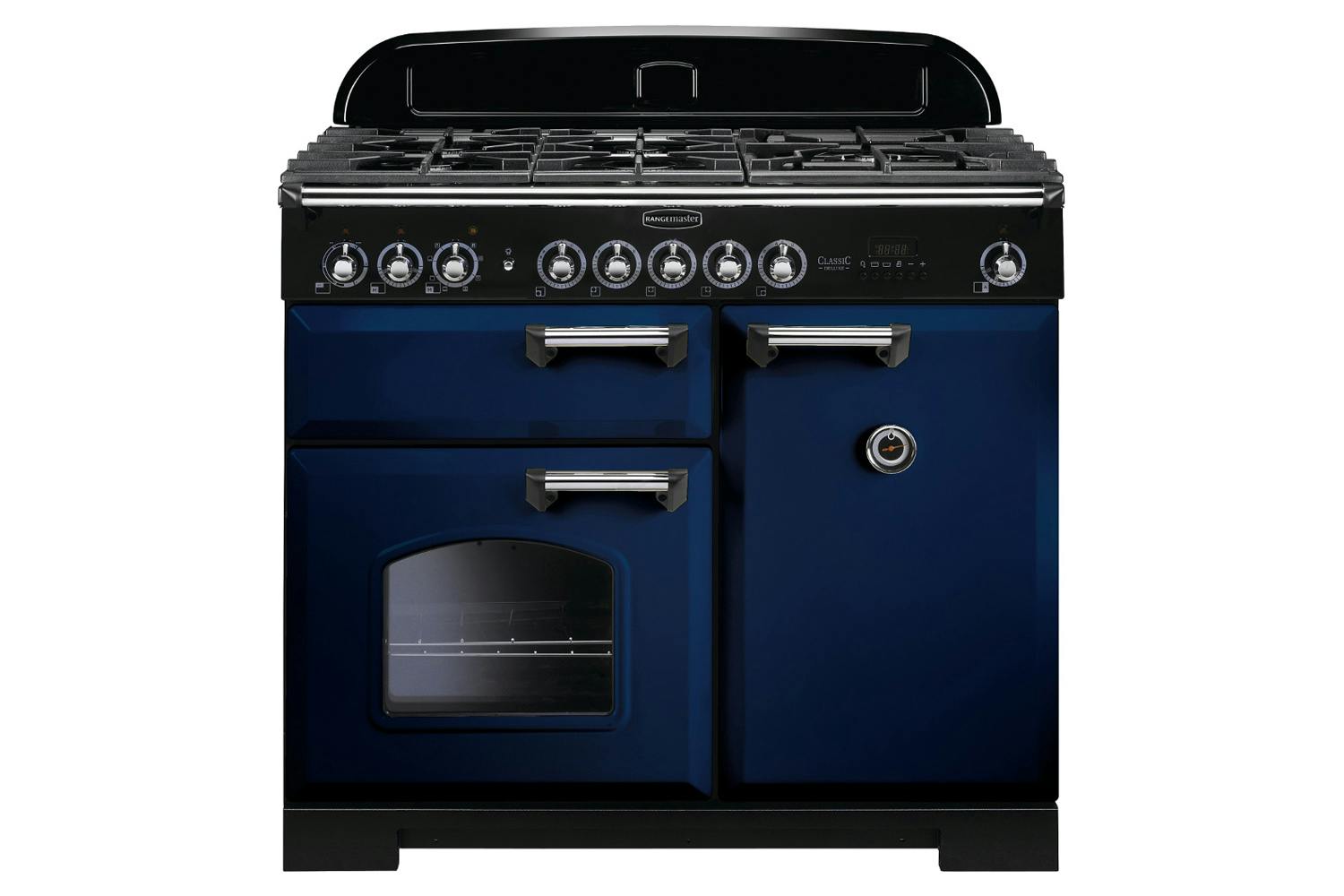 Rangemaster Classic Deluxe 100cm Dual Fuel Range Cooker | CDL100DFFRB/C | Regal Blue